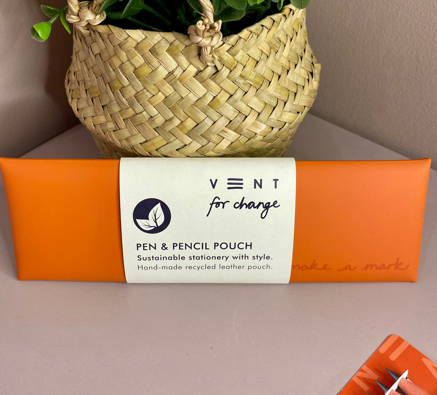 Vent for Change - Recycled Leather Pen / Pencil Pouch