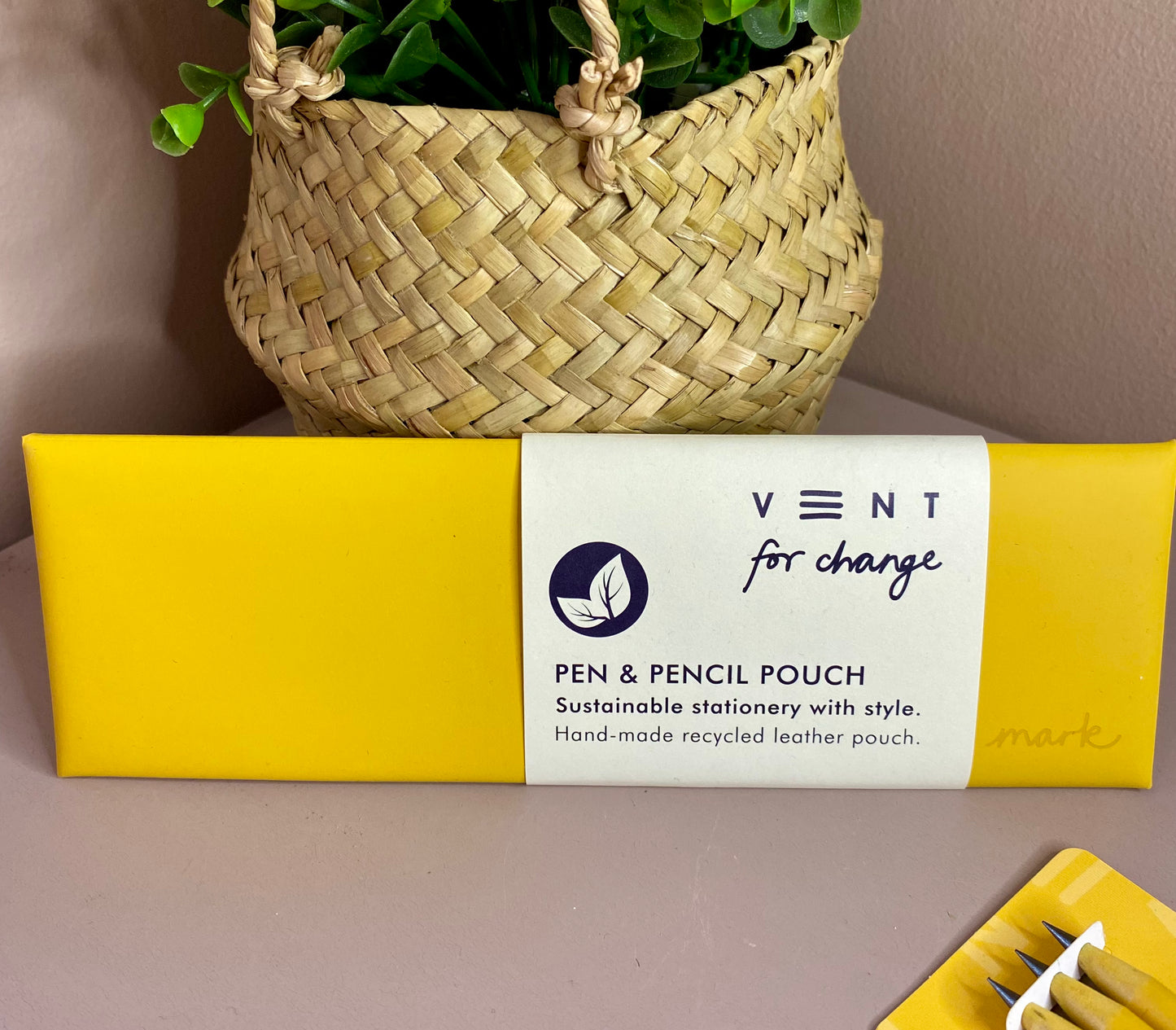 Vent for Change - Recycled Leather Pen / Pencil Pouch