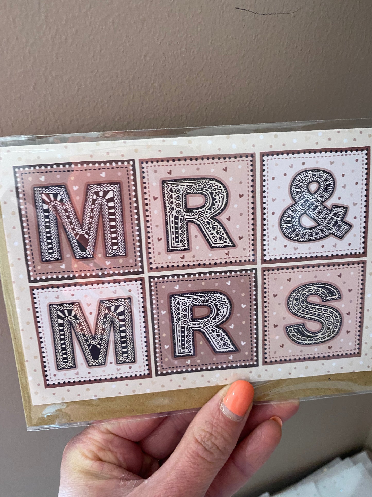 Mr and Mrs card