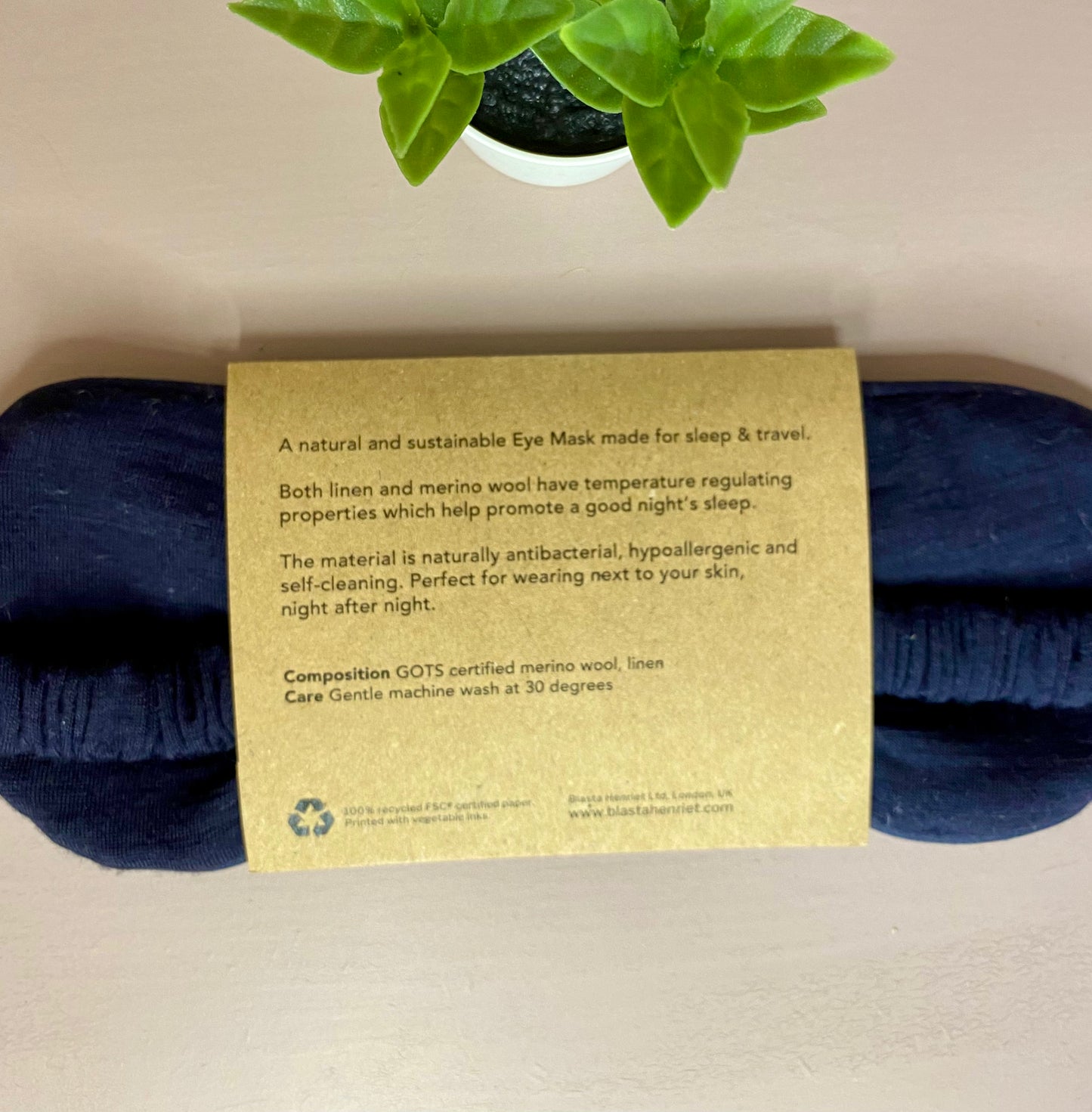 Blasta Henriet - Sleep Mask - Linen/Merino