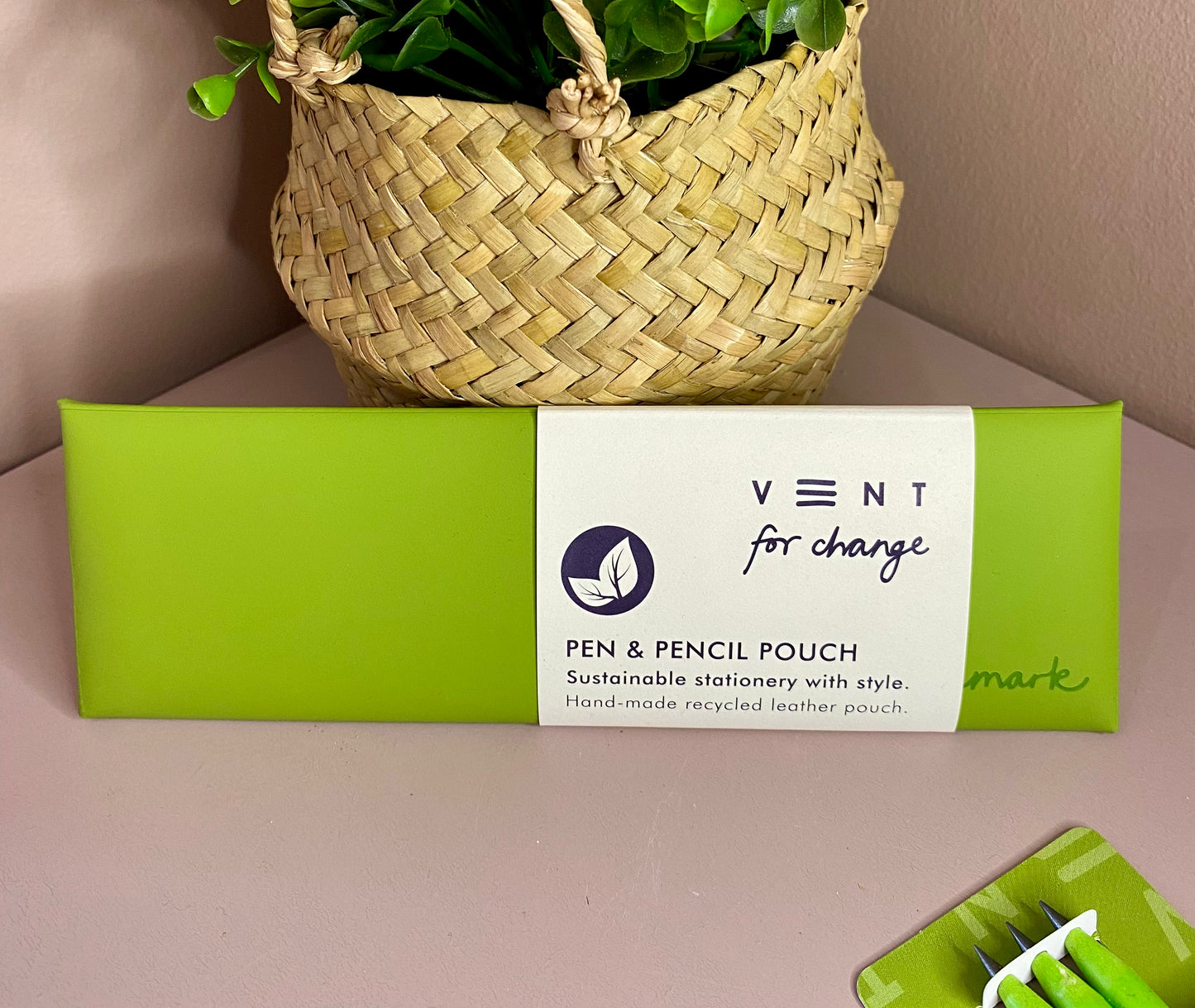 Vent for Change - Recycled Leather Pen / Pencil Pouch
