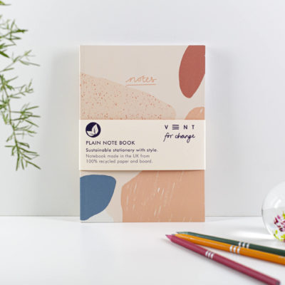 Vent for Change - Recycled A5 NOTES Book -Plain Paper – Coral