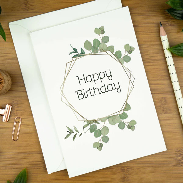 Luxury Birthday Card, Botanical Art,