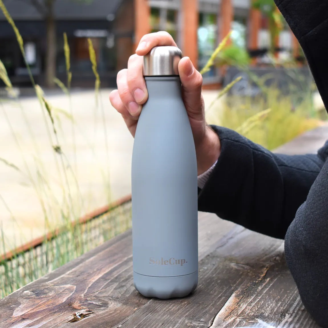SoleCup Reusable Water Bottle - Grey 500ml