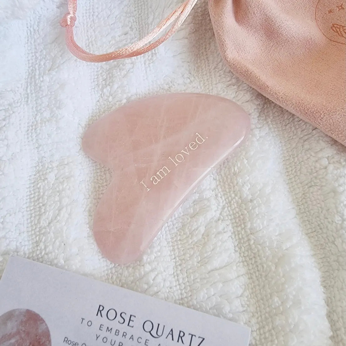 Rose Quartz Affirmation Gua Sha