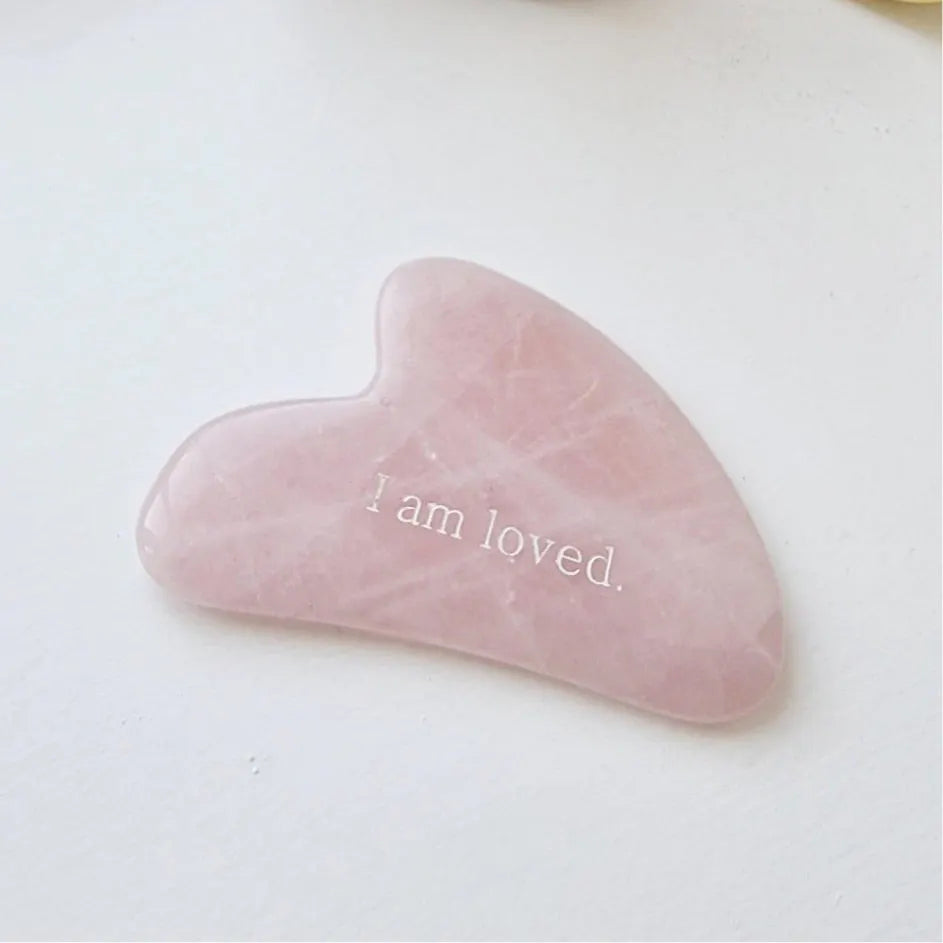Rose Quartz Affirmation Gua Sha