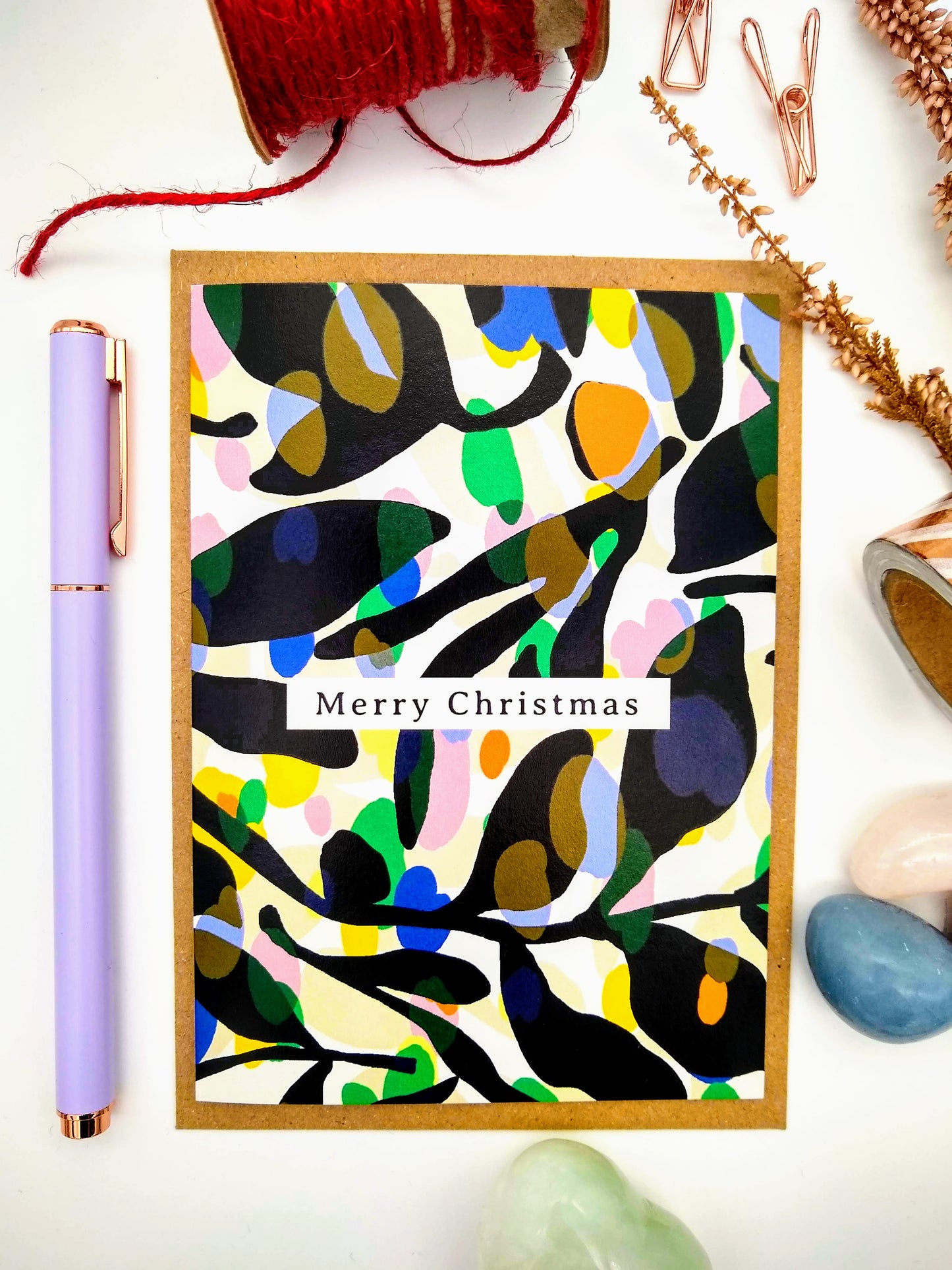 Christmas card, eco-friendly - Fronds