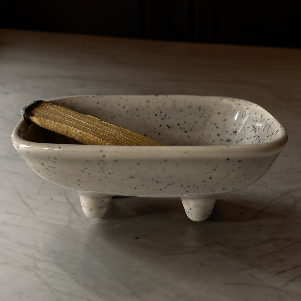 Sage and Palo Santo Holder, 9x8x6cm
