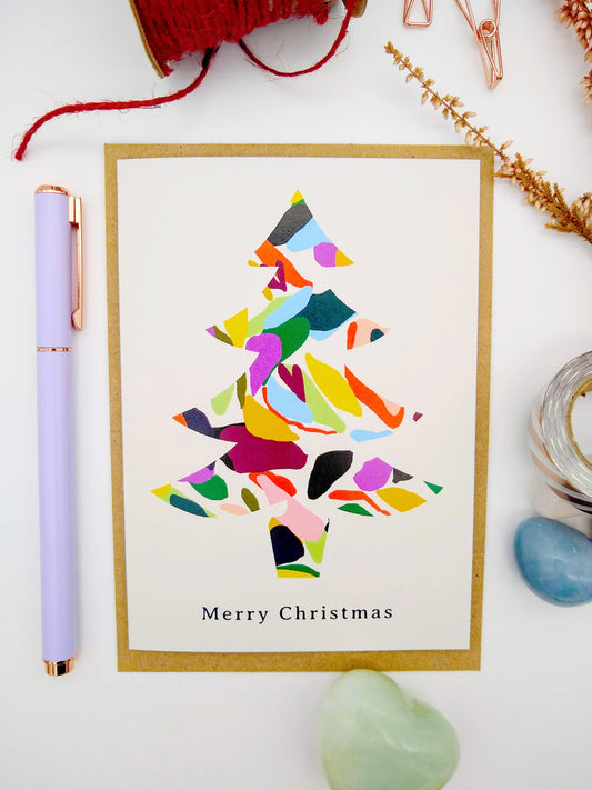 Christmas card, eco-friendly - tree