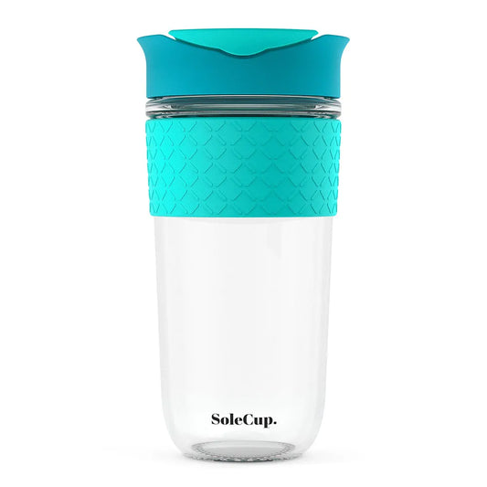 SoleCup Large Travel Mug - 18oz Blue Silicone