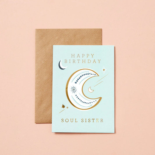 Happy Birthday Soul Sister (Mint) card