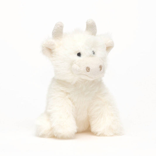 Scottish Highland Cow Mini Cream - 13cm Suitable from birth
